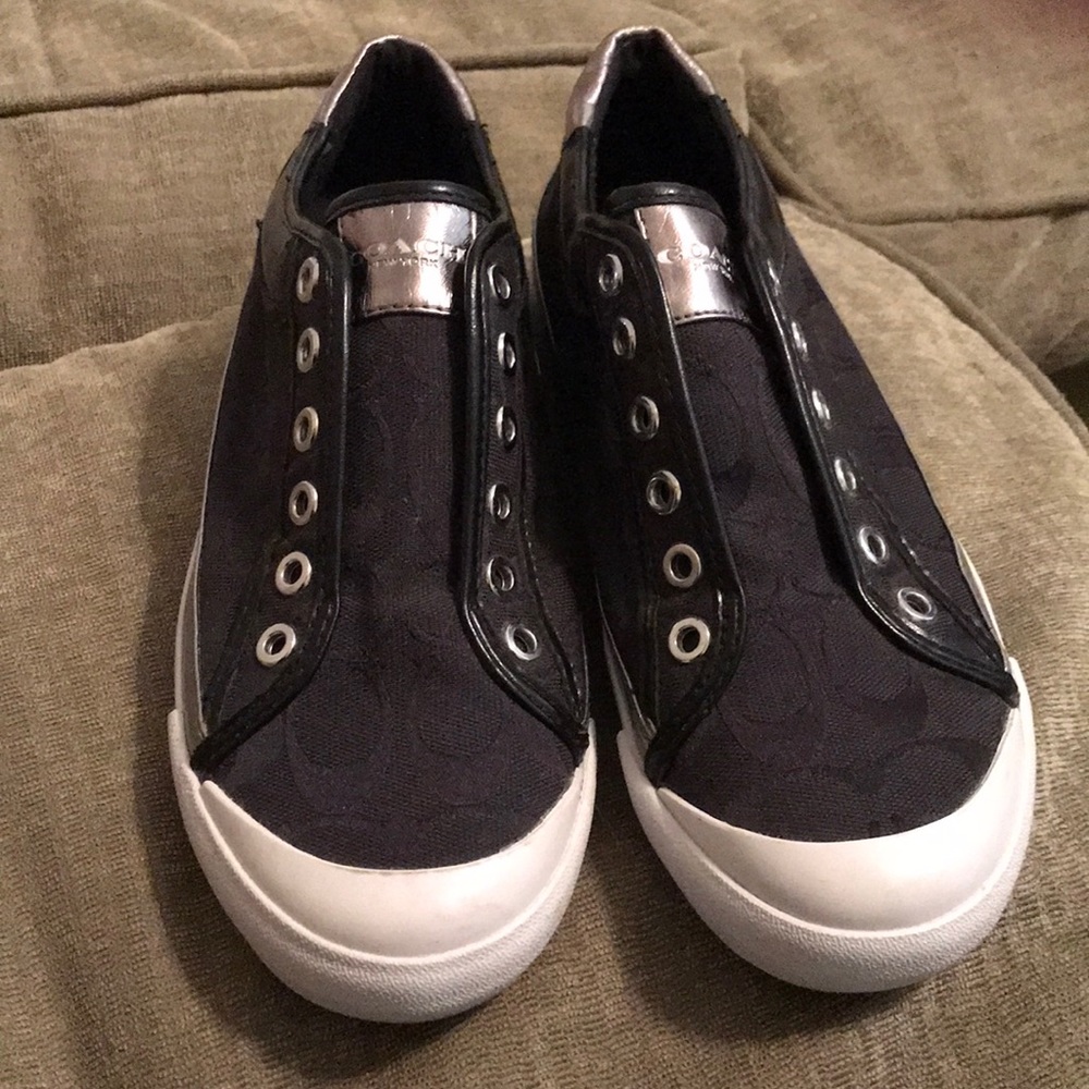 COPY - Black Coach slip on sneakers size 7.5